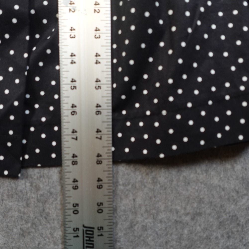 Rixo Trench Coat Womens Small US 6 Black White Polka Dot Belted Removable Collar - Picture 7 of 12